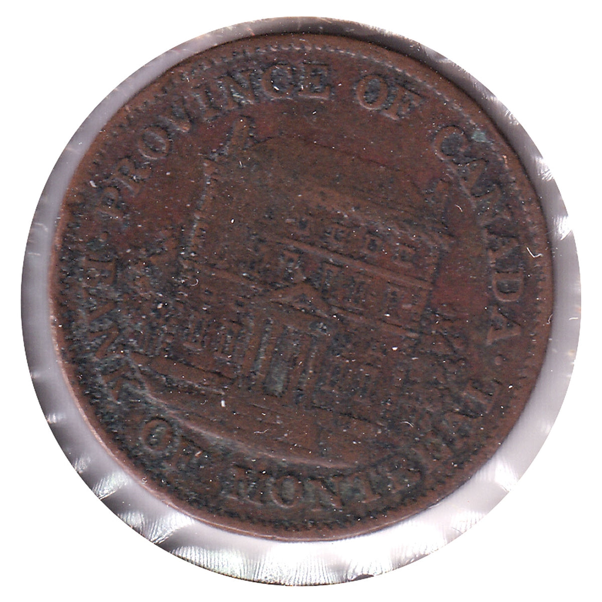 PC-1A2 1842 Province of Canada 1/2 Penny Token, Fine (F12)