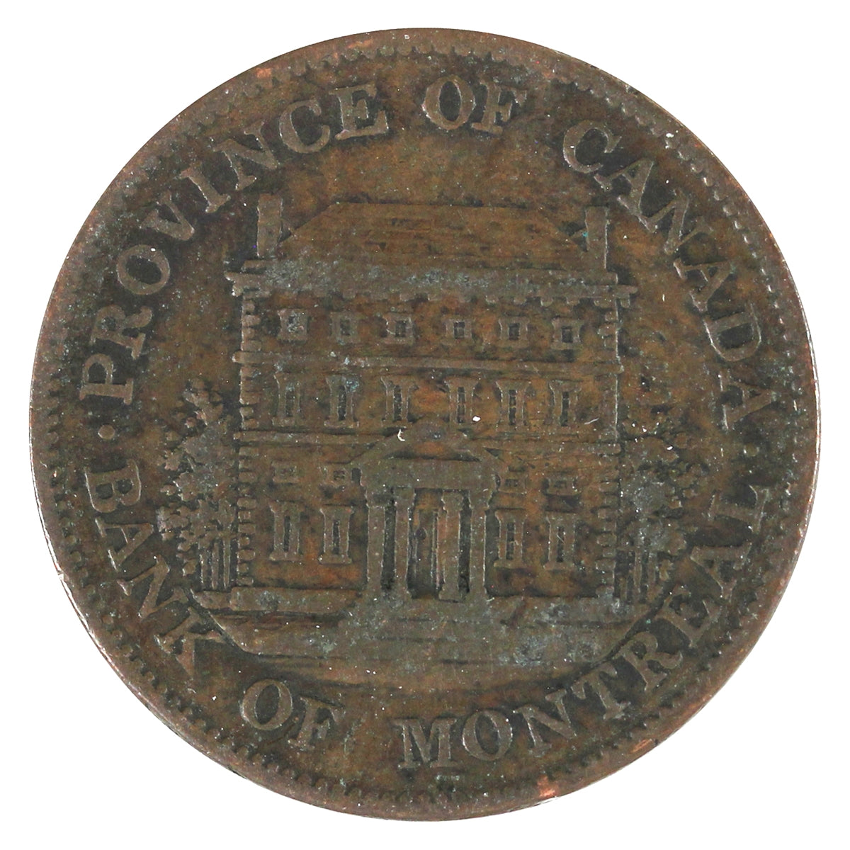 PC-1A2 1842 Province of Canada Bank of Montreal Half Penny Token F-VF (F15)