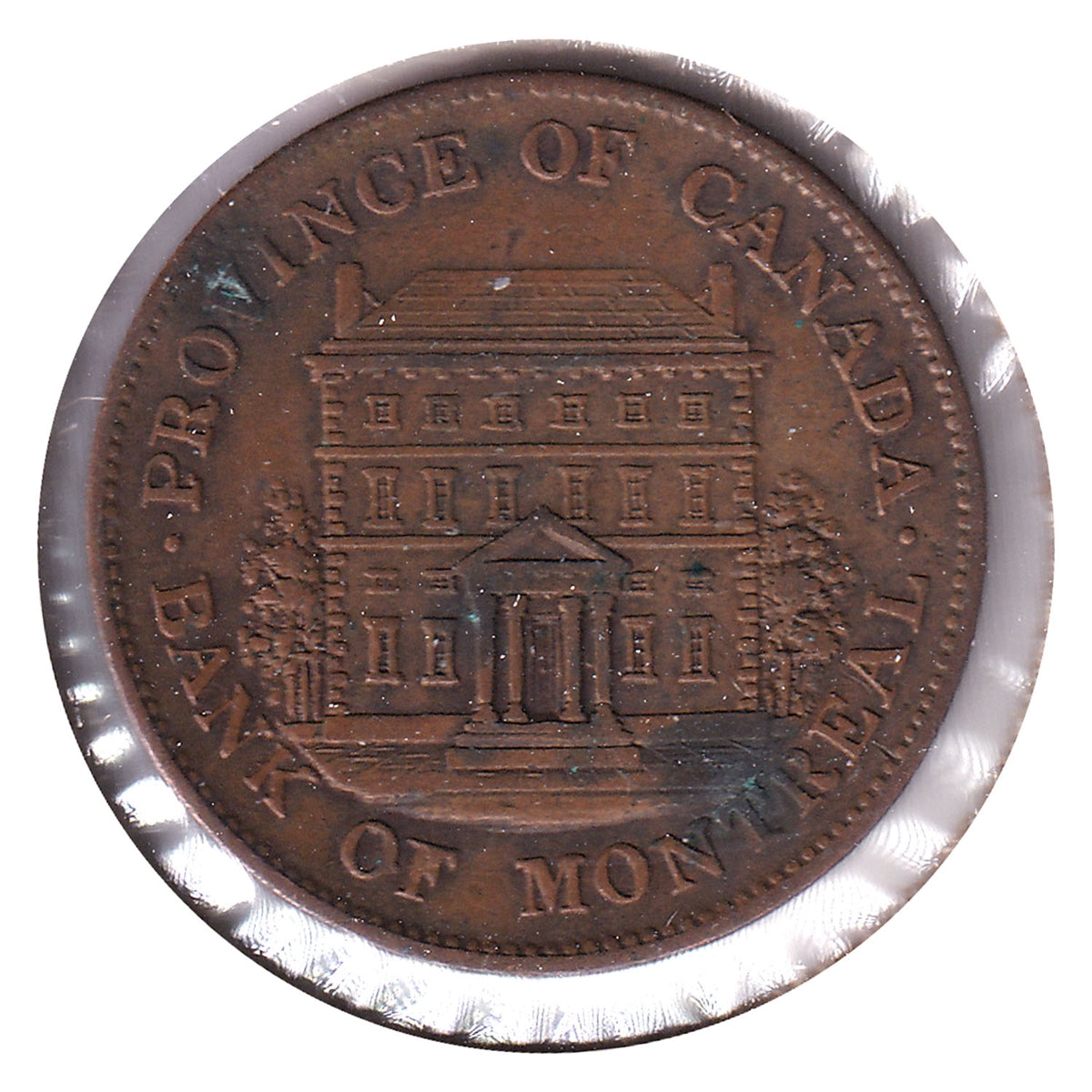 PC-1B3 1844 Province of Canada Bank of Montreal Half Penny Token, Very Fine (VF20)