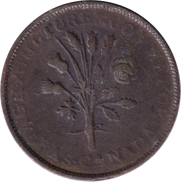 LC-27A1 No Date Lower Canada Un Sou, Agriculture & Commerce Bank Token, F-VF (F-15)