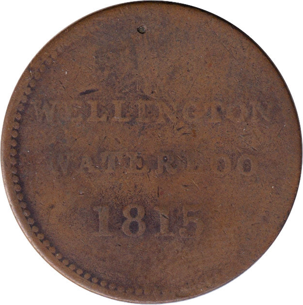 WE-14 1815 Wellington Waterloo Sailing Ship Bank Token, G-VG (G6)