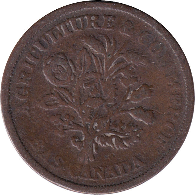 LC-5A5 No Date (1838) Lower Canada, Banque du Peuple Montreal Un Sou Very Good (VG-8)