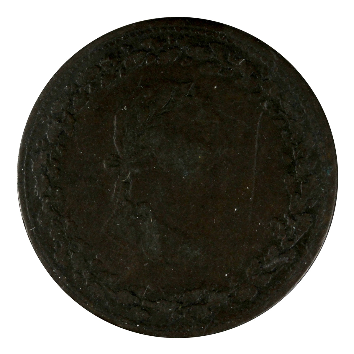 LC-48A2 1812 Lower Canada 2 Leaves 3 Daises Copper Tiffen Half Penny Token F-VF (F15)