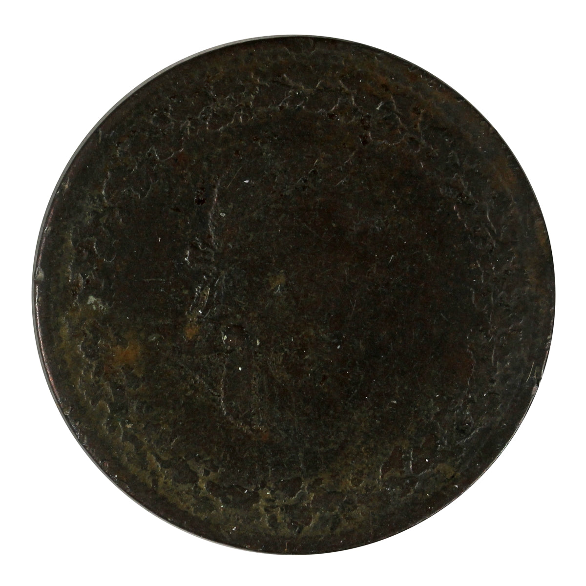 LC-48A2 1812 Lower Canada 2 Leaves 3 Daises Copper Tiffen Half Penny Token Fine (F12)