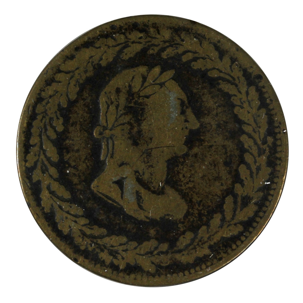LC-48B1 1812 Lower Canada Imitation Tiffin Half Penny Token Very Good (VG8)