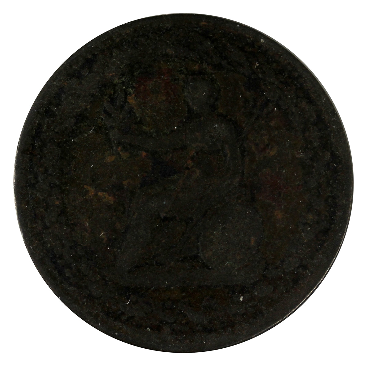 LC-54D2 1815 Lower Canada Spread Eagle Half Penny Bank Token G-VG (G6)
