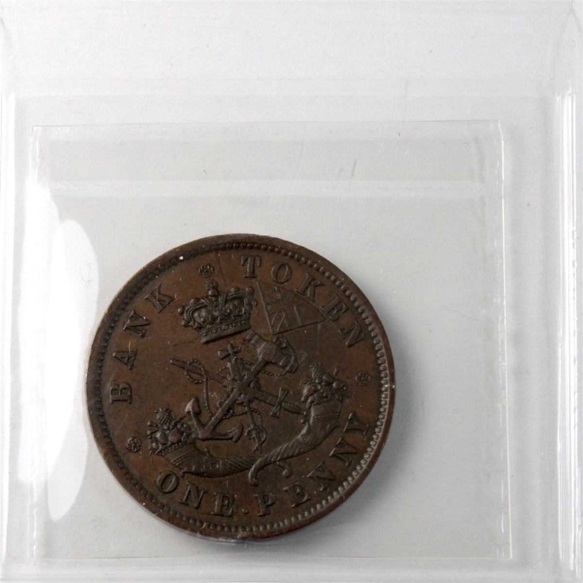 PC-6B2 1852 Province of Canada, Large 2 Penny Token ICCS Certified EF40 BR# 719