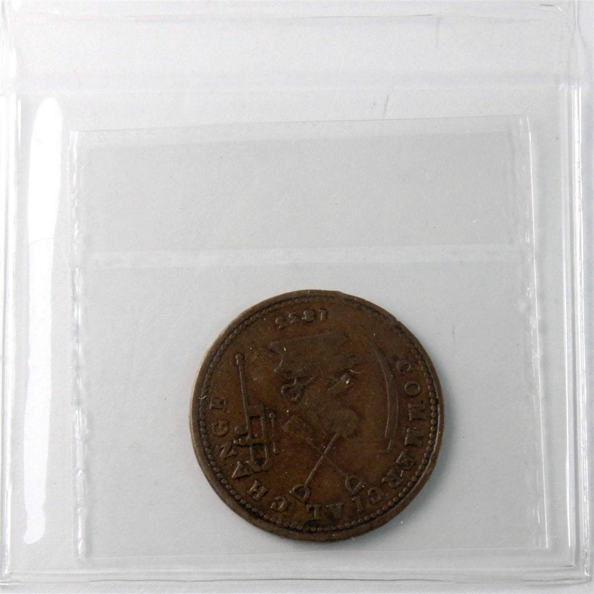 UC-13 1833 Upper Canada Commercial Change Half Penny Token ICCS Certified F12 BR# 731