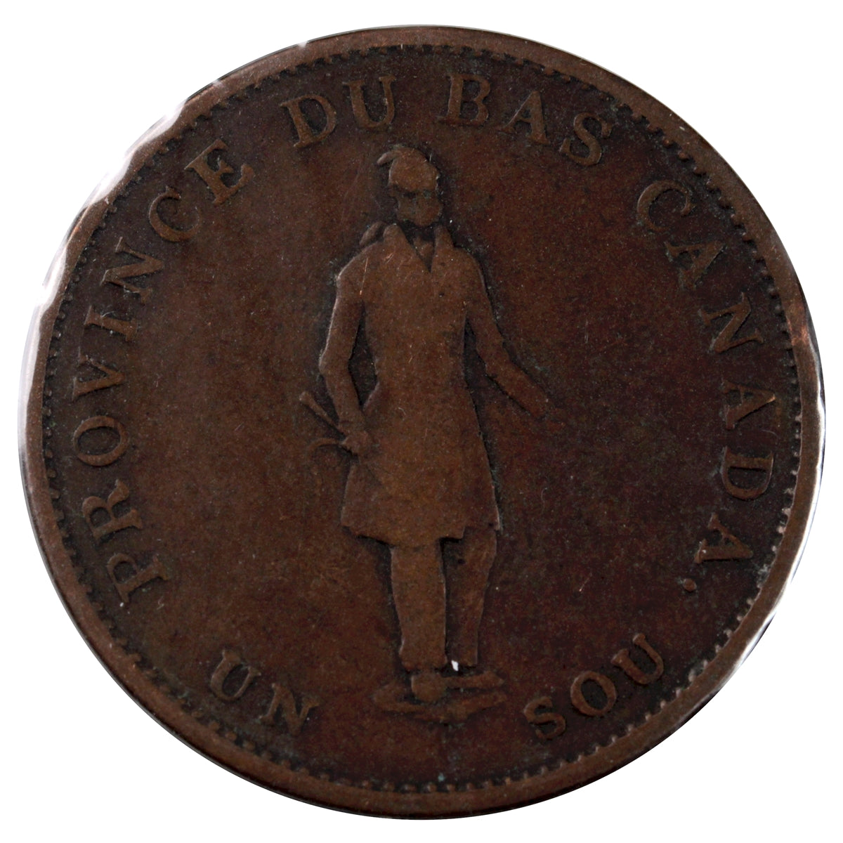 LC-8D1 1837 Lower Canada, Bank of Montreal Half Penny Token Fine (F12)