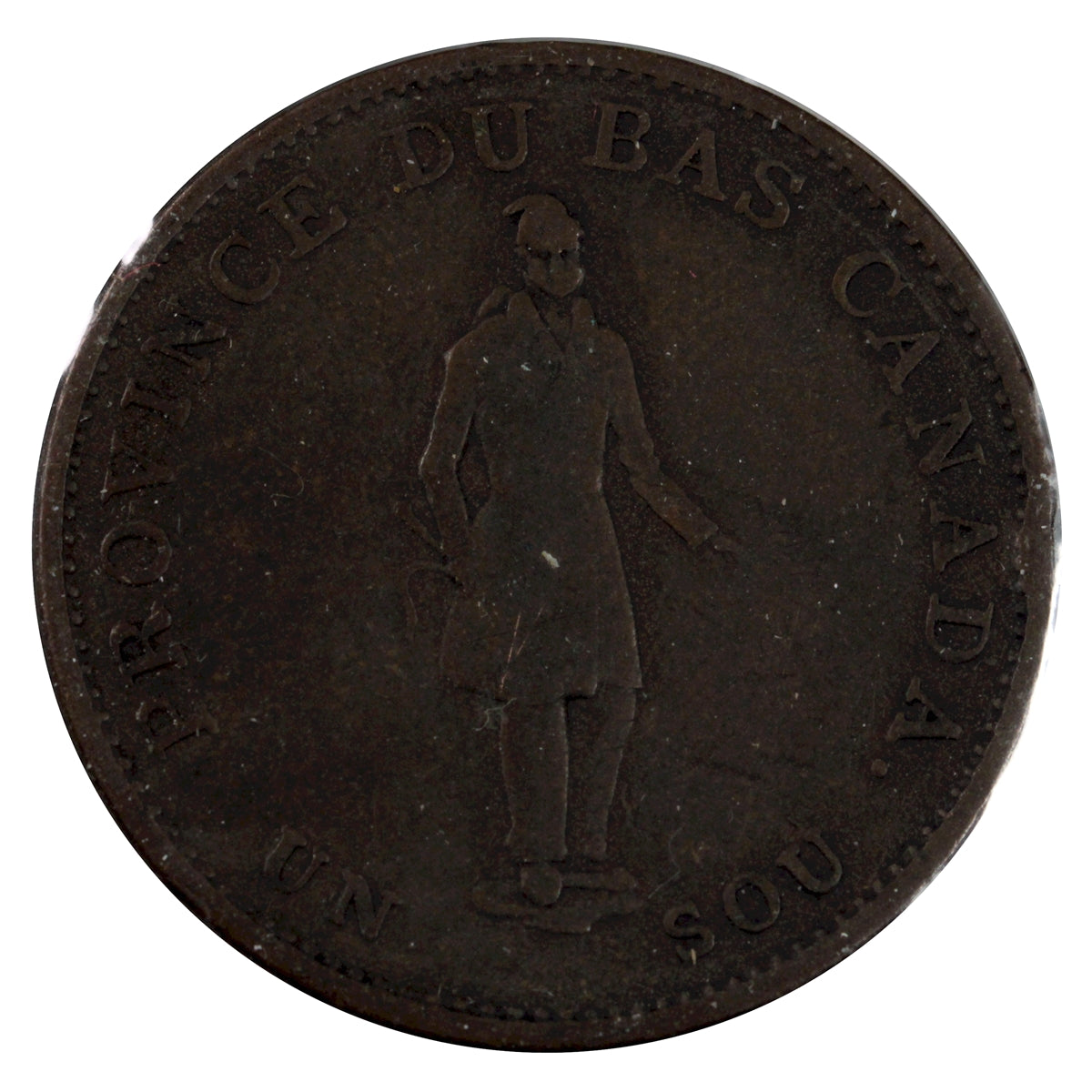 LC-8D1 1837 Lower Canada, Bank of Montreal Half Penny Token Very Good (VG8)