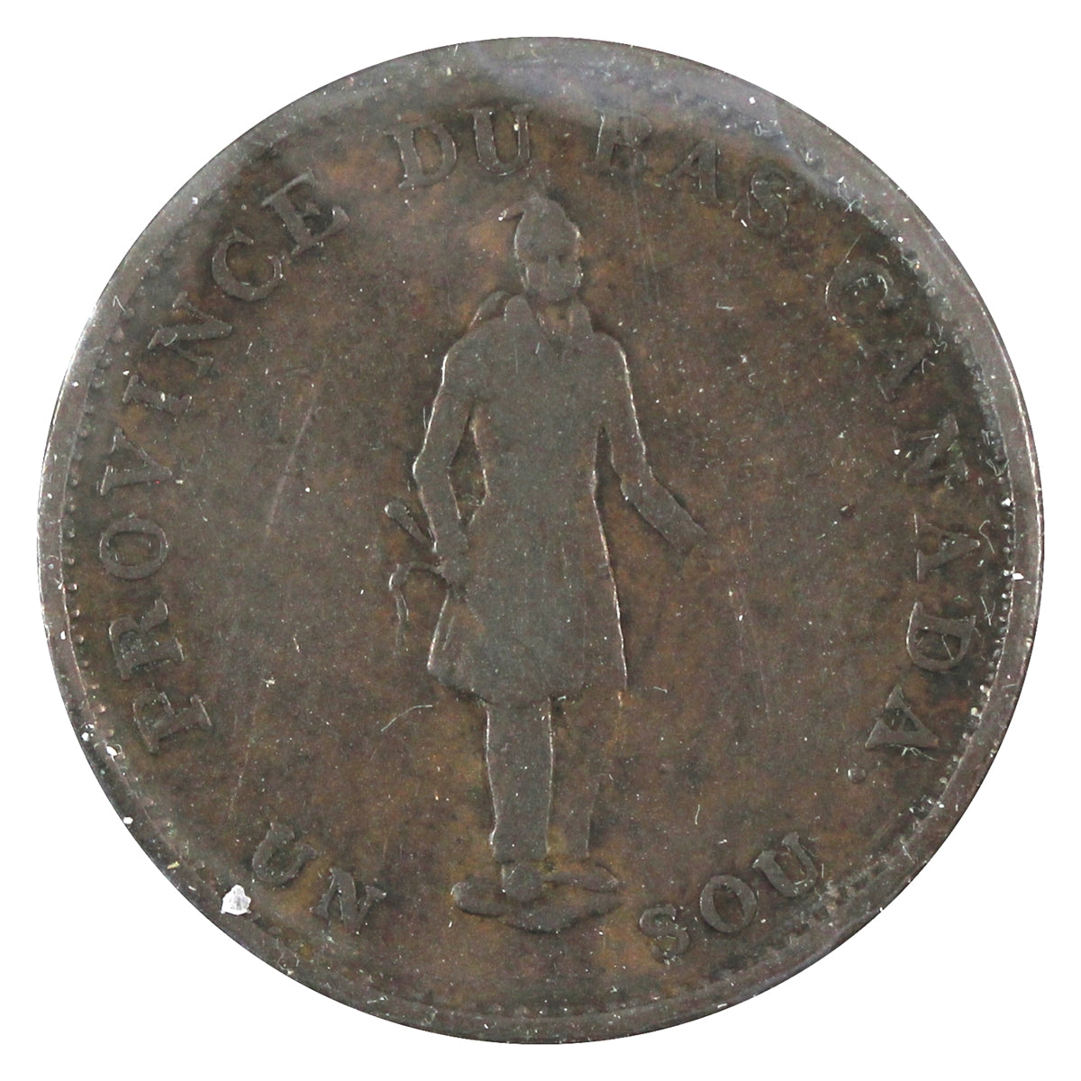 LC-8C1 1837 Lower Canada Bank du Peuple Half Penny Token F-VF (F15)