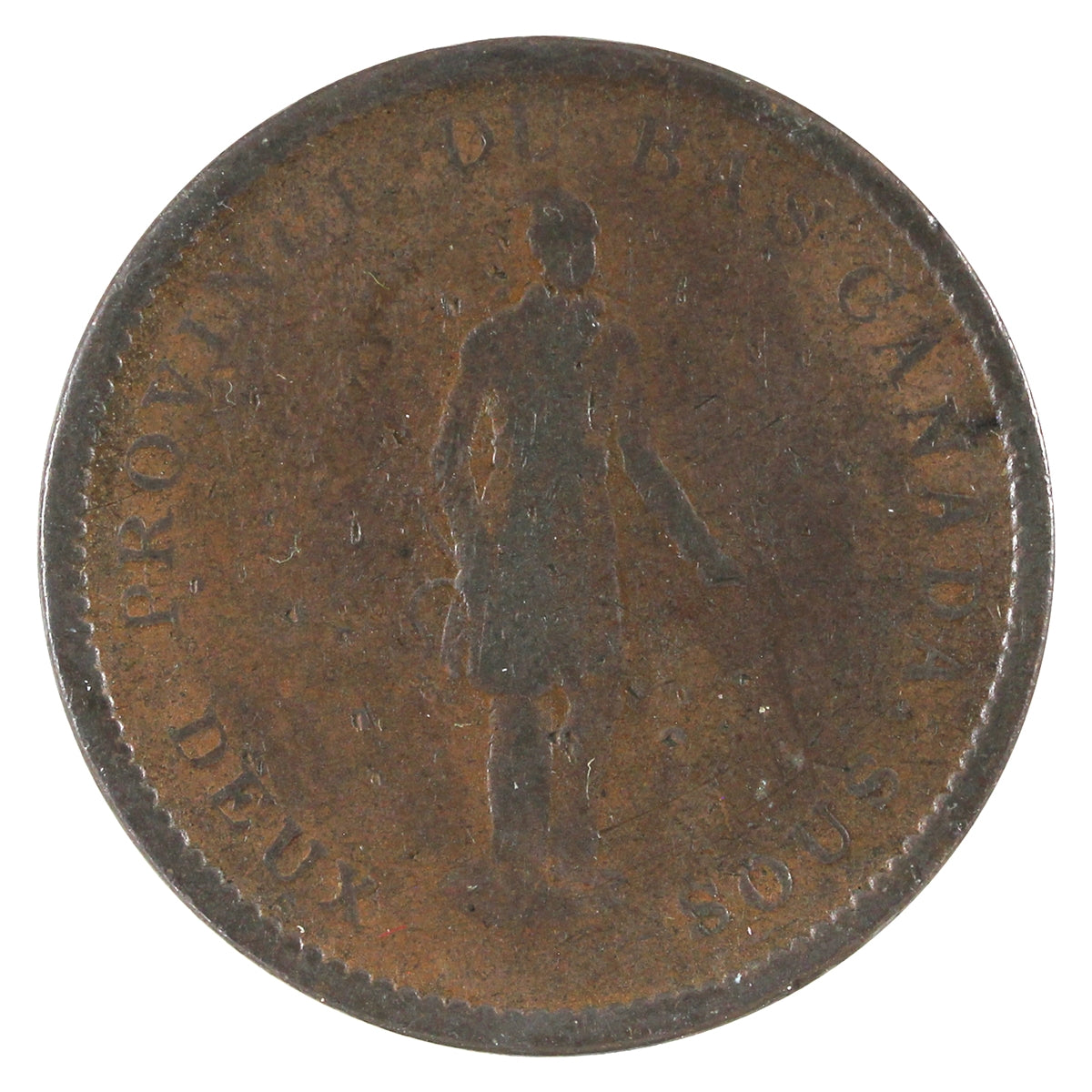 LC-9C2 1837 Lower Canada Banque du Peuple One Penny Token G-VG (G6)