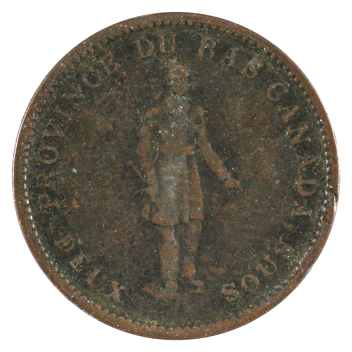 LC-9D2 1837 Lower Canada Bank of Montreal One Penny Token Fine (F12)