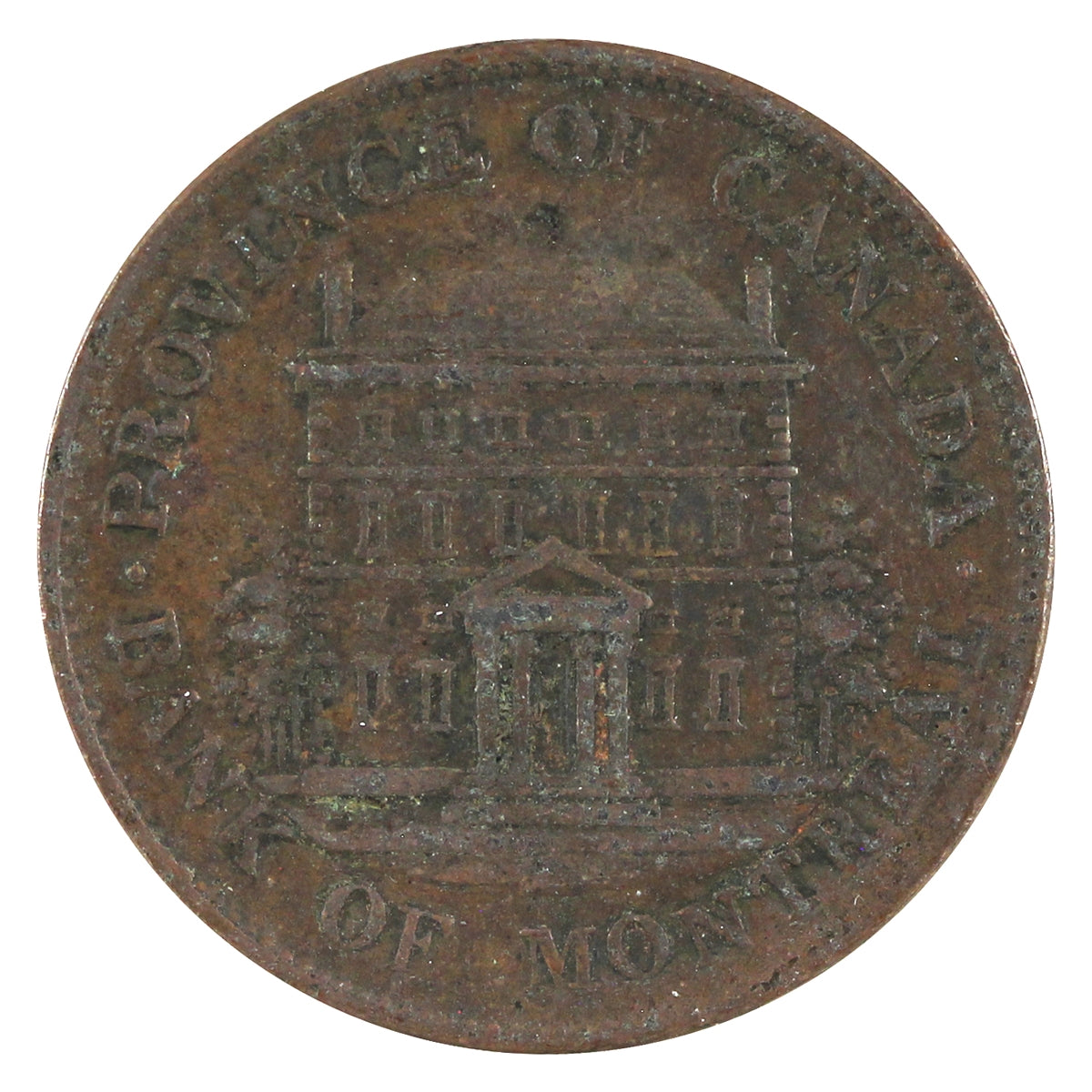 PC-1B4 1844 Province of Canada Bank of Montreal Half Penny Token VF-EF (VF30)