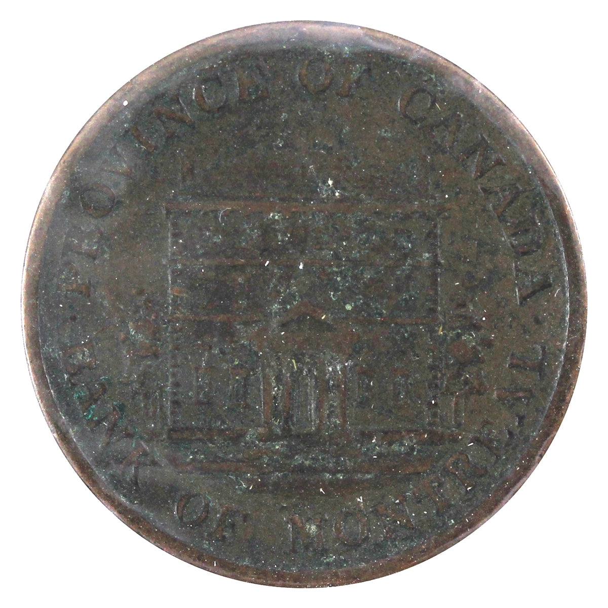 PC-1B4 1844 Province of Canada Bank of Montreal Half Penny Token Very Fine (VF20)