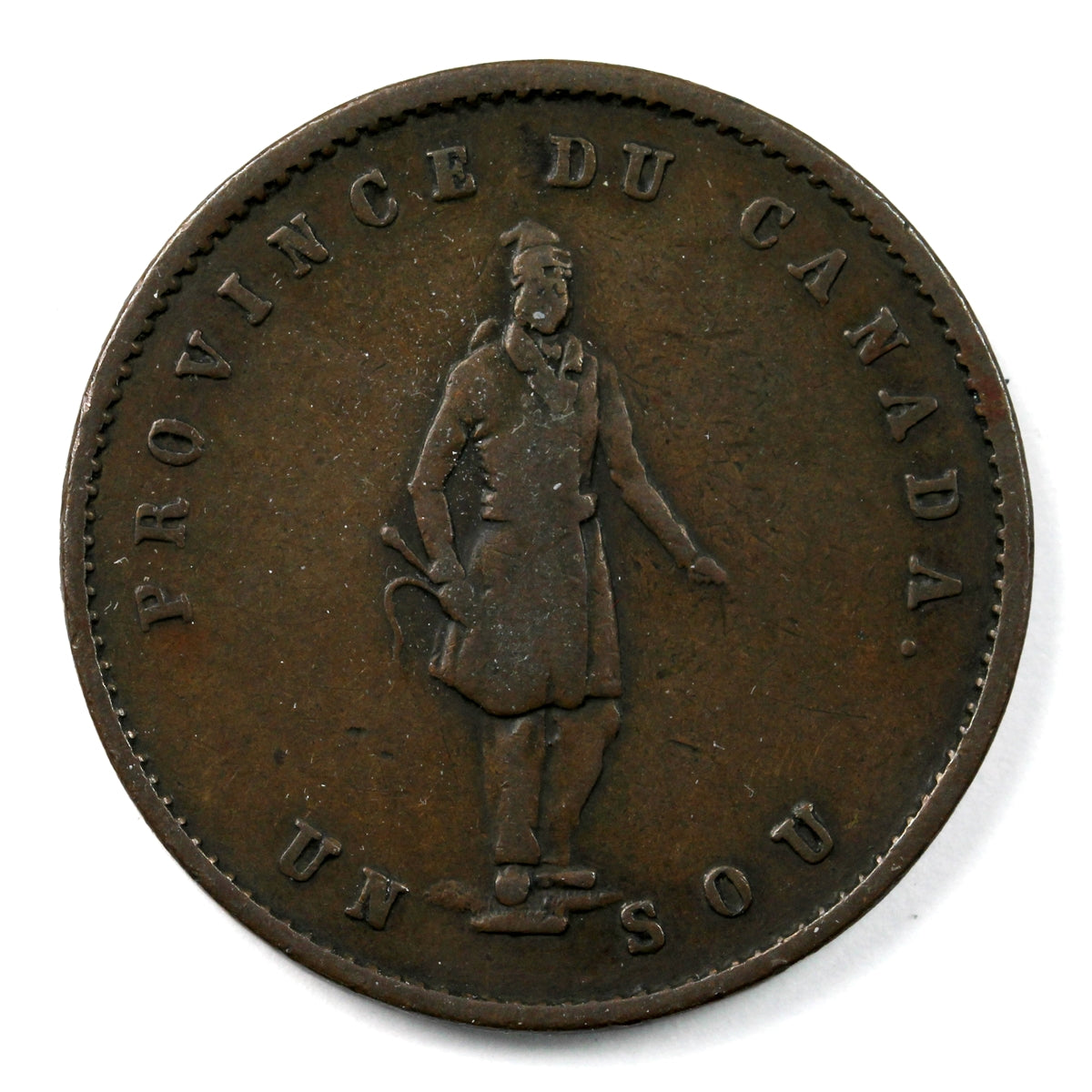 PC-3 1852 Province of Canada Quebec Bank Half Penny Token Very Fine (VF20)