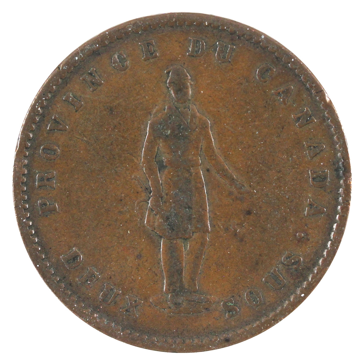 PC-4 1852 Province of Canada Quebec Bank Penny Token Fine (F12)