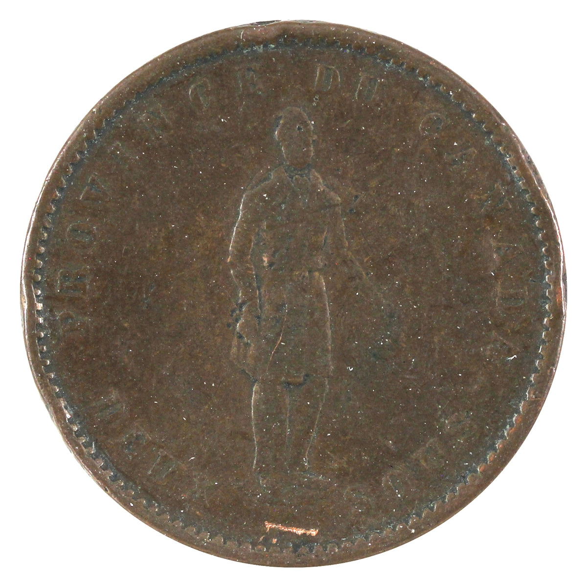 PC-4 1852 Province of Canada Quebec Bank Penny Token G-VG (G6)