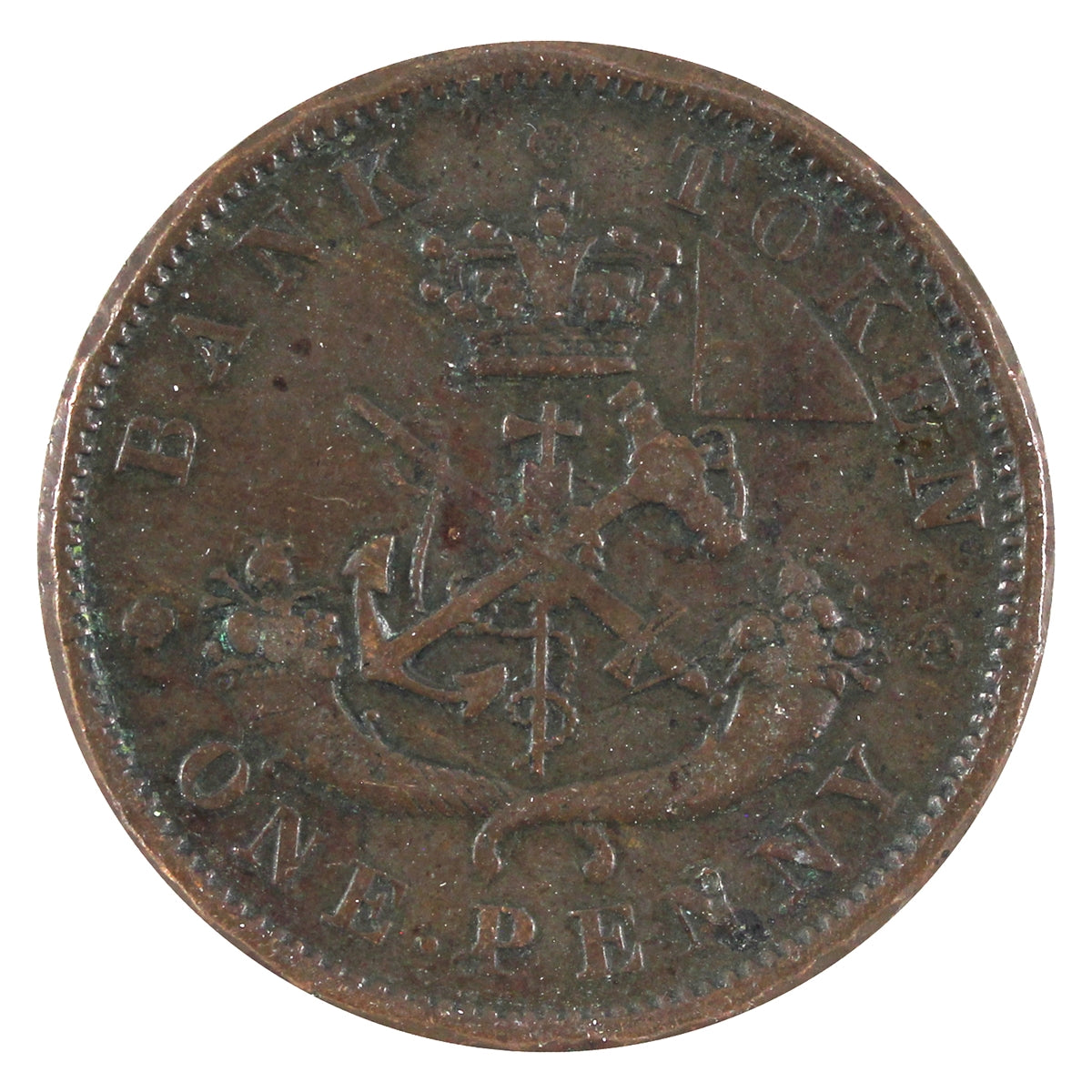 PC-6B4 1852 Province of Canada, Bank of Upper Canada Penny Token Very Fine (VF20)