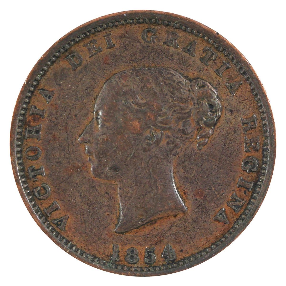 NB-1B 1854 New Brunswick Half Penny Currency Token VF-EF (VF30) $