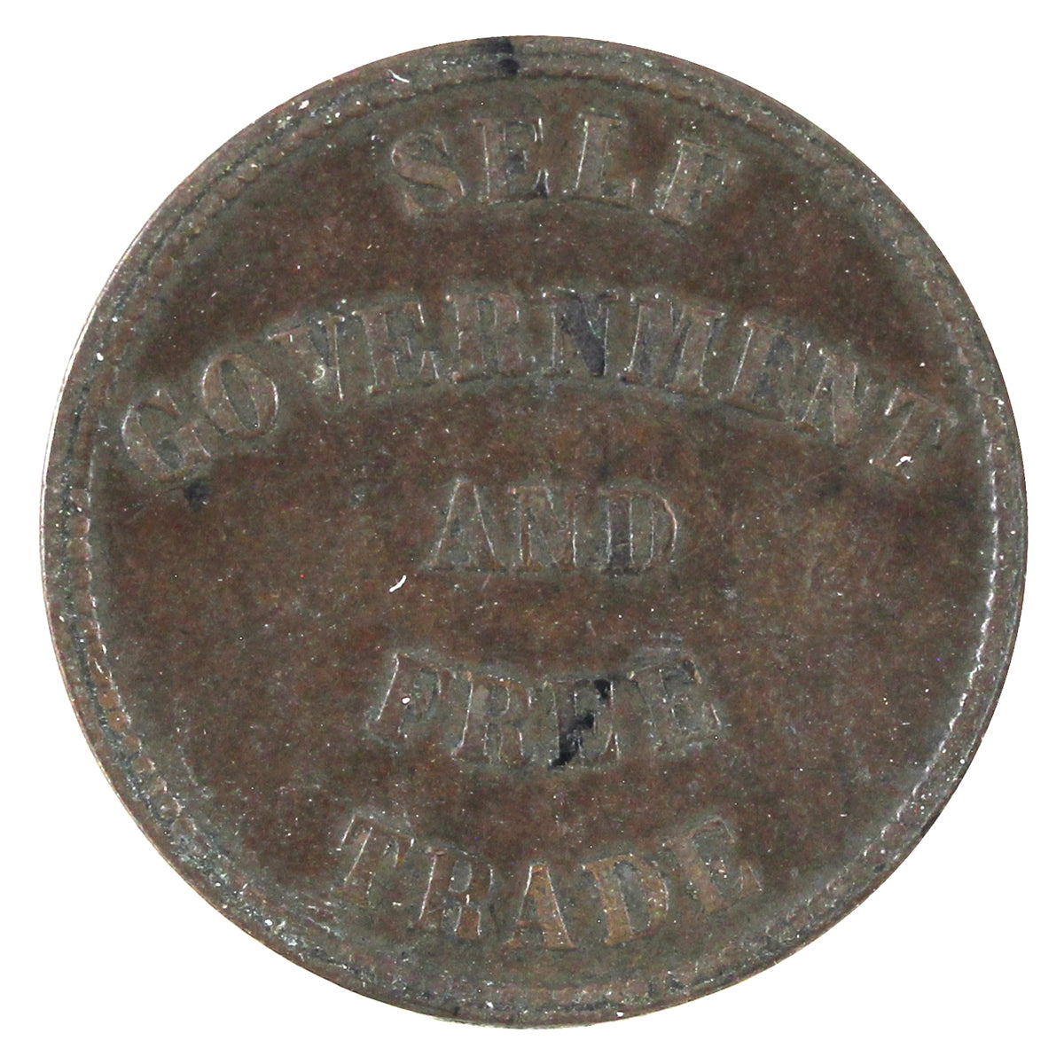 PE-7C2 1857 PEI Self Government and Free Trade Token F-VF (F15)