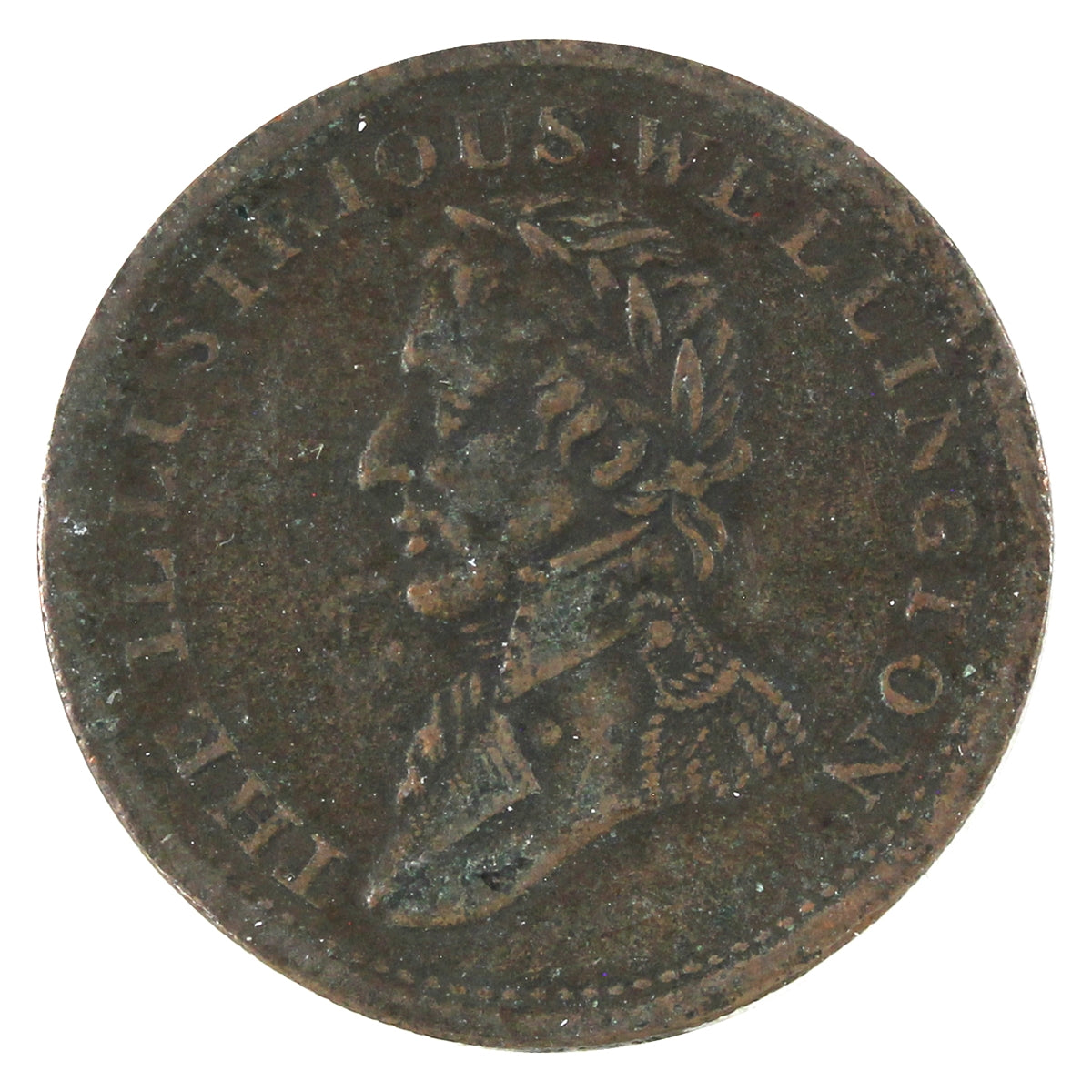 WE-10A1 1816 Wellington Waterloo Half Penny Token VF-EF (VF30)