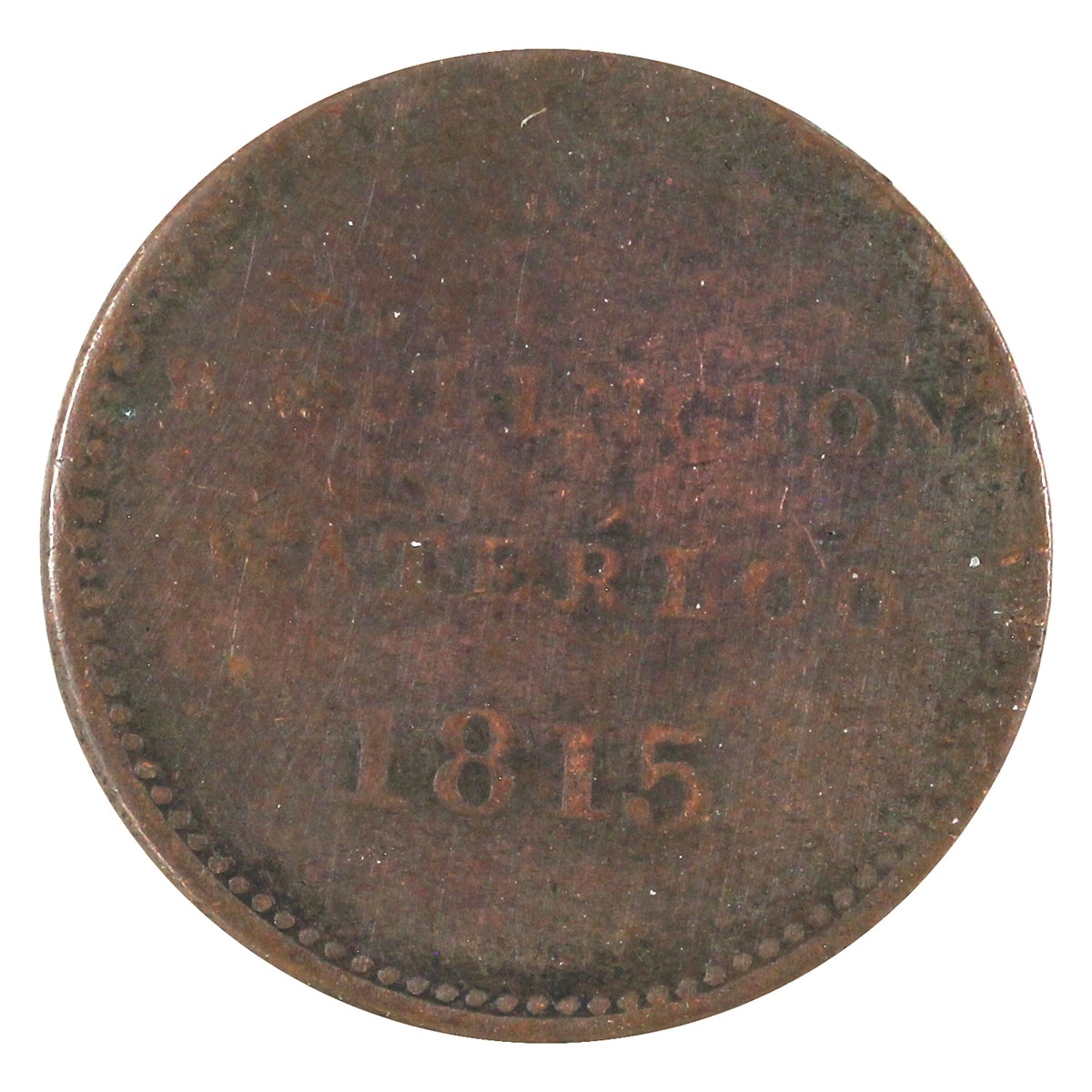 WE-14 1815 Wellington Waterloo Sailing Ship Design Token Very Good (VG8)