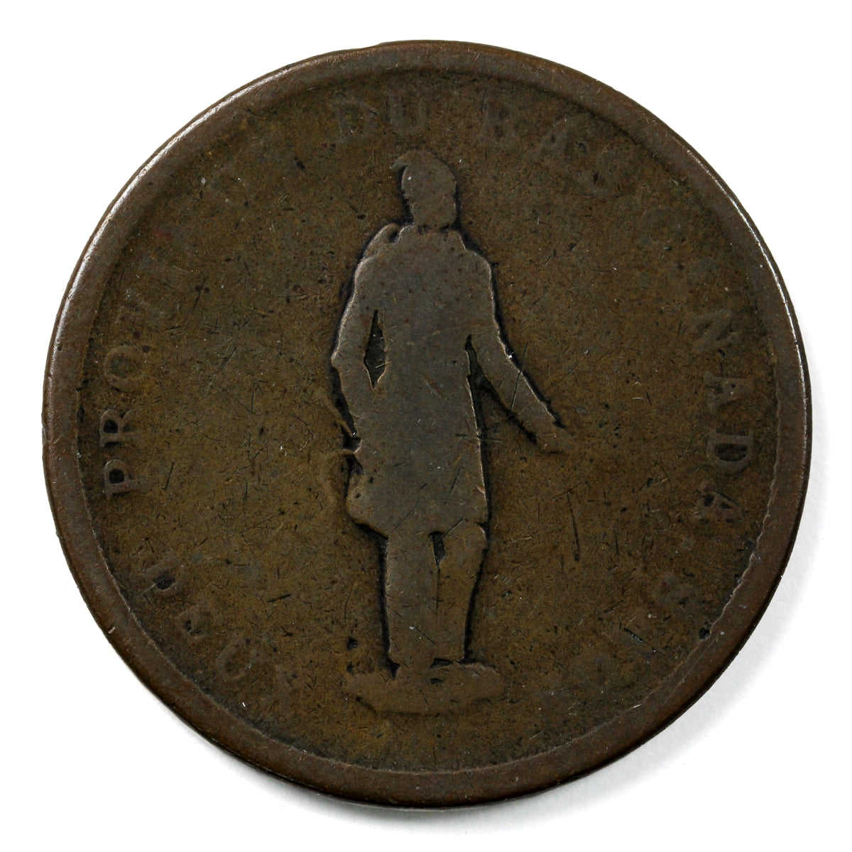 LC-9C1 1837 Lower Canada Banque du Peuple One Penny Token Good (G4)