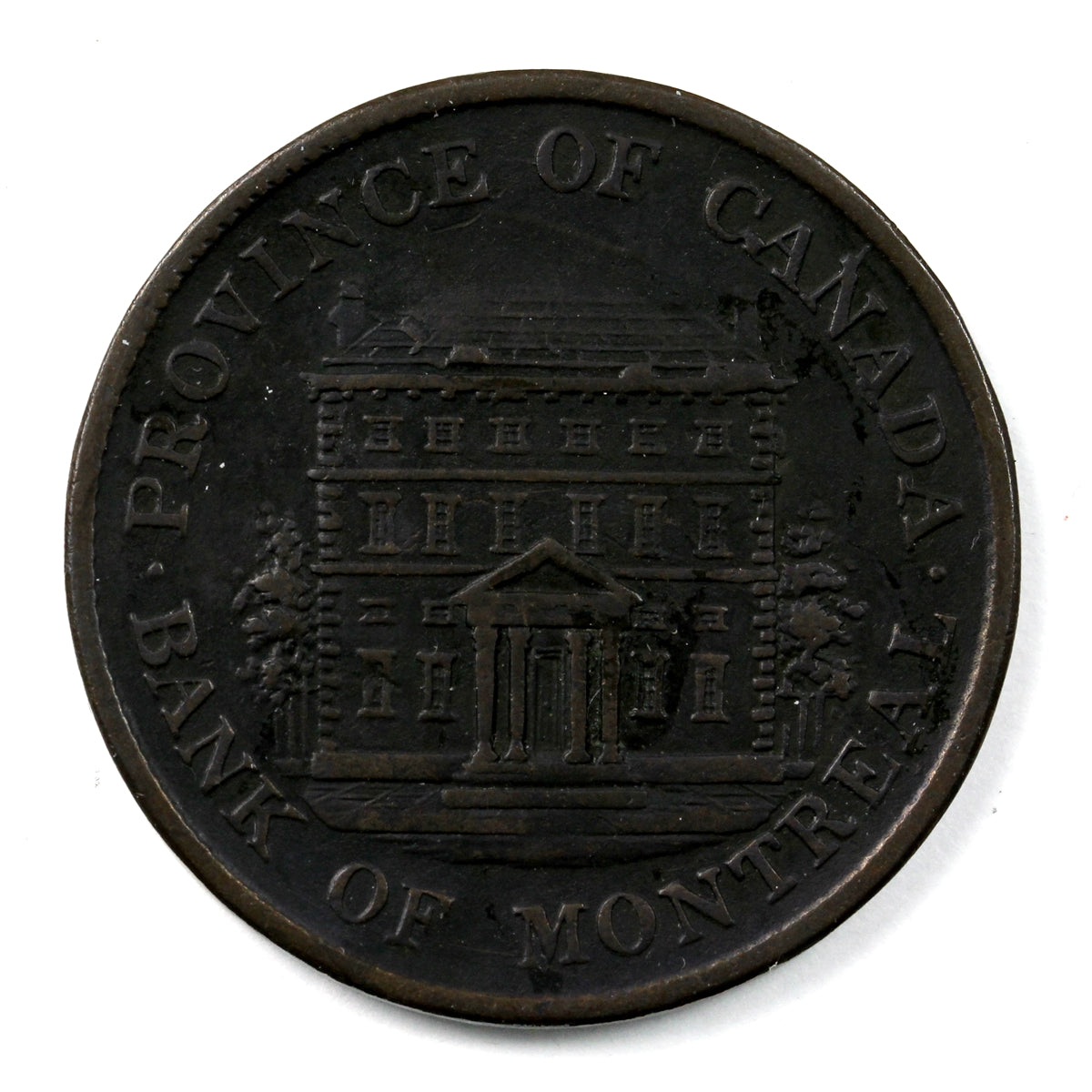 PC-1B5 1844 Province of Canada Bank of Montreal Half Penny Token VF-EF (VF30)