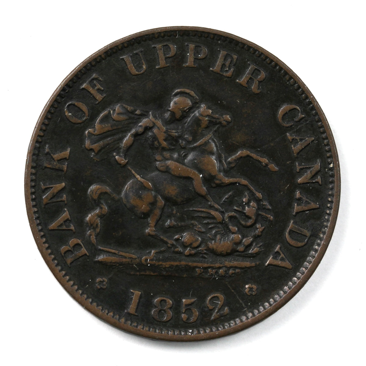 PC-5B2 1852 Province of Canada, Bank of Upper Canada Half Penny Token Extra Fine (EF40)