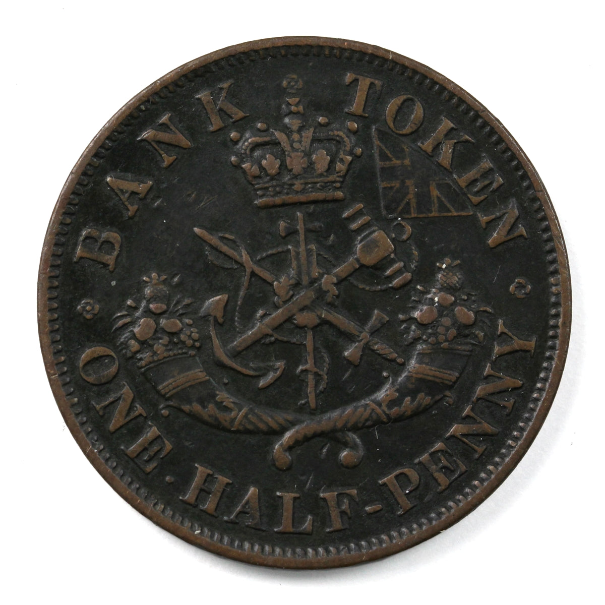 PC-5B2 1852 Province of Canada, Bank of Upper Canada Half Penny Token Extra Fine (EF40)