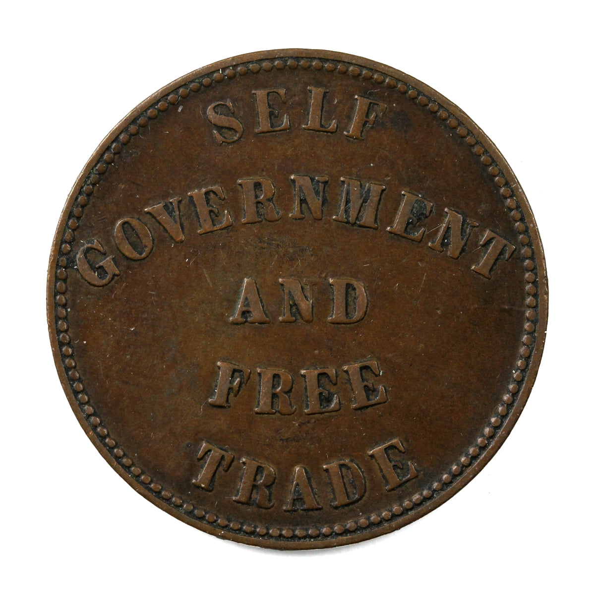 PE-7C2 1857 PEI Self Government & Free Trade Token VF-EF (VF30)