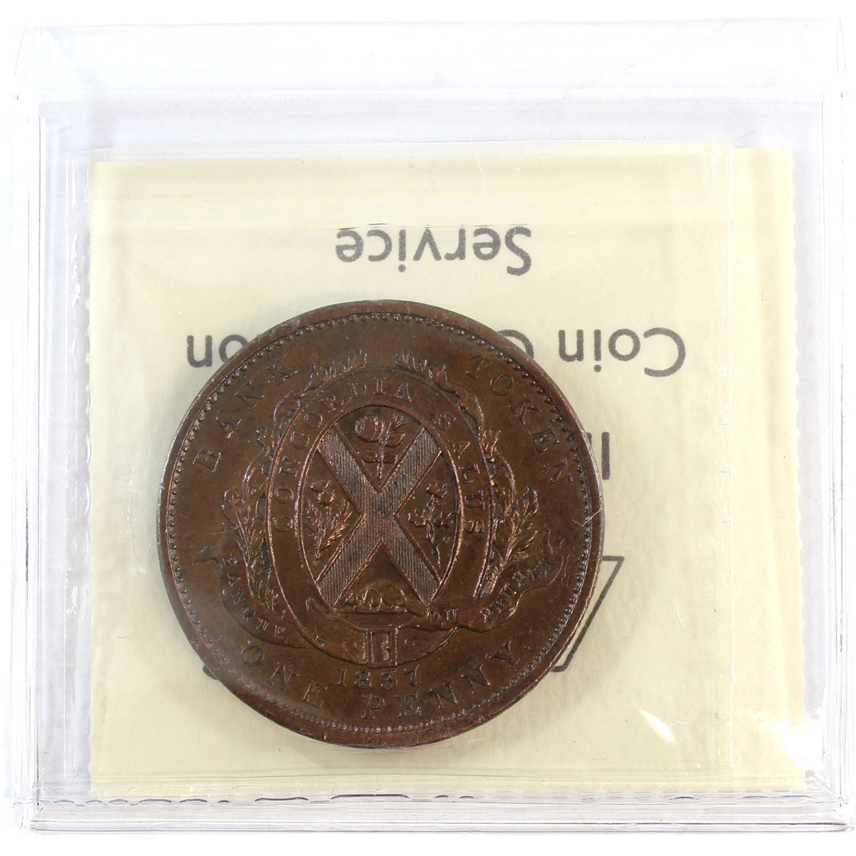 LC-9C2 1837 Lower Canada Penny Token ICCS Certified VF30 BR #521