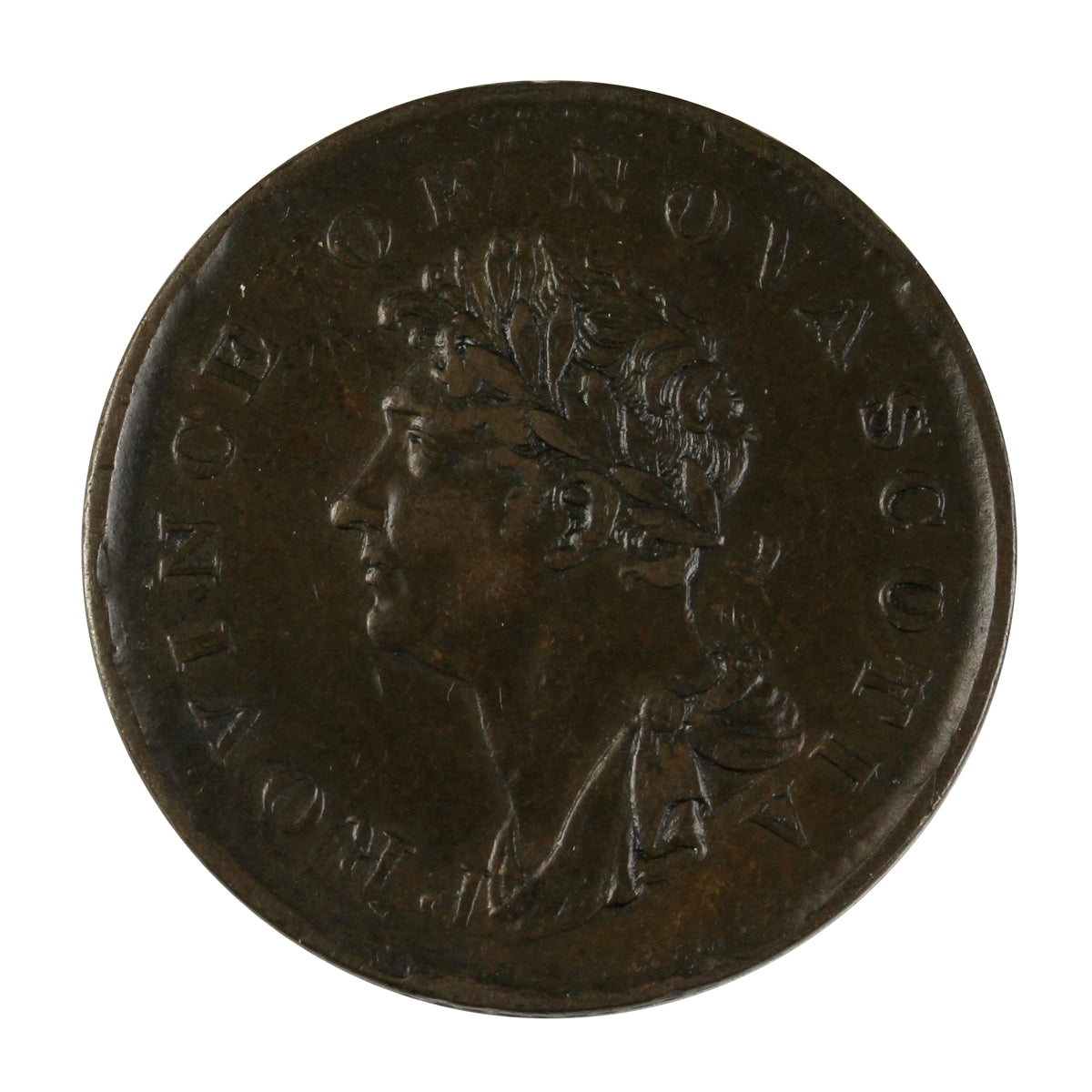 NS-1A4 1823 Nova Scotia 13 Leaves Thistle Half Penny Token Extra Fine (EF40) $