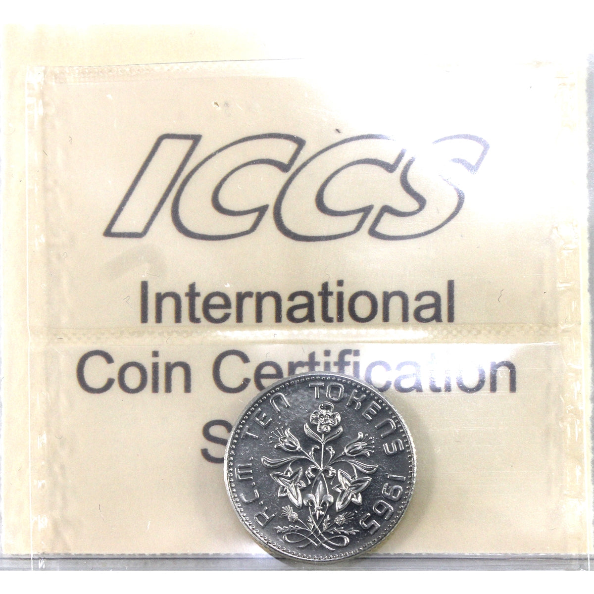 TT-10.2A 1965 Canada 10-cent Test Token ICCS Certified MS62