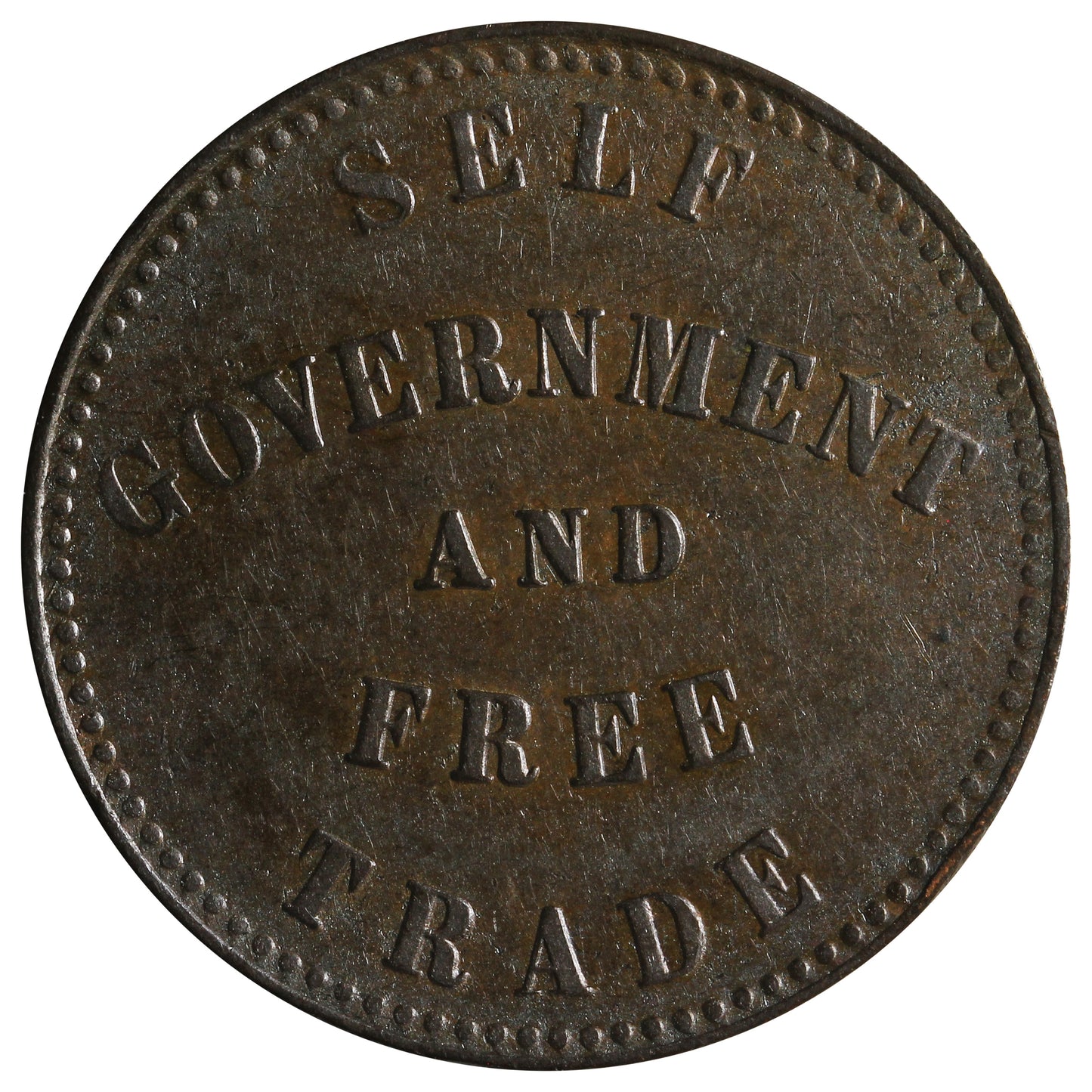PE-7C3 1857 Prince Edward Island Self Government & Free Trade Token Extra Fine (EF40) $