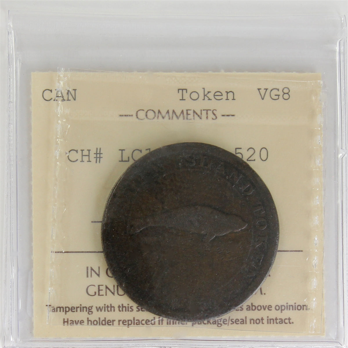 LC-1 1815 Lower Canada, Magdelen Island Token ICCS Certified VG8 BR #520
