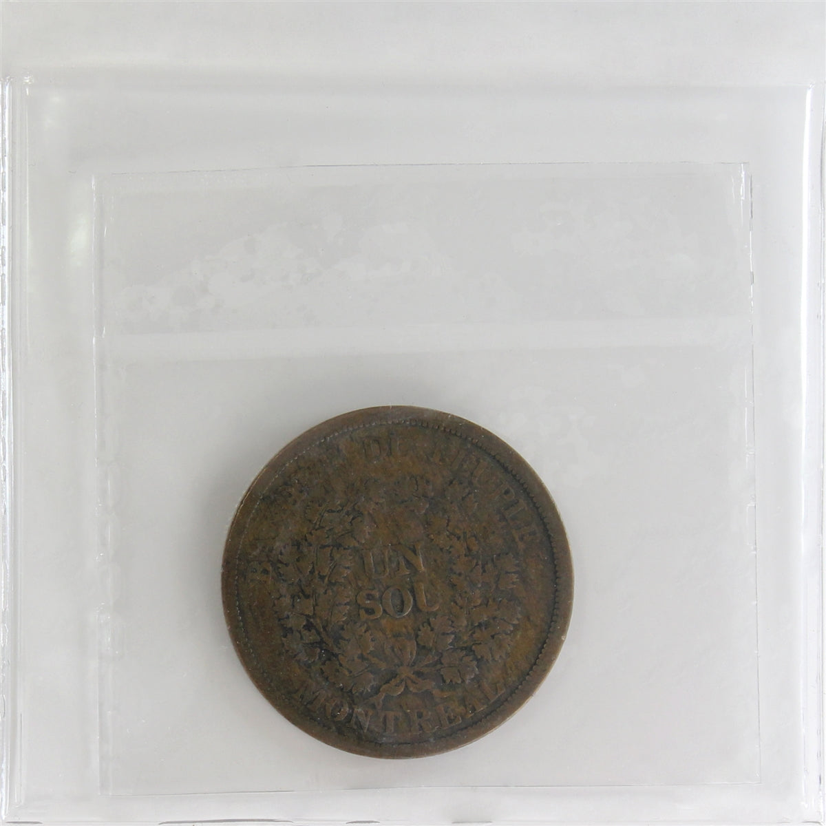 LC-5A5 (1838) Lower Canada, Banque du Peuple Montreal Un Sou ICCS Certified VF20 BR #715