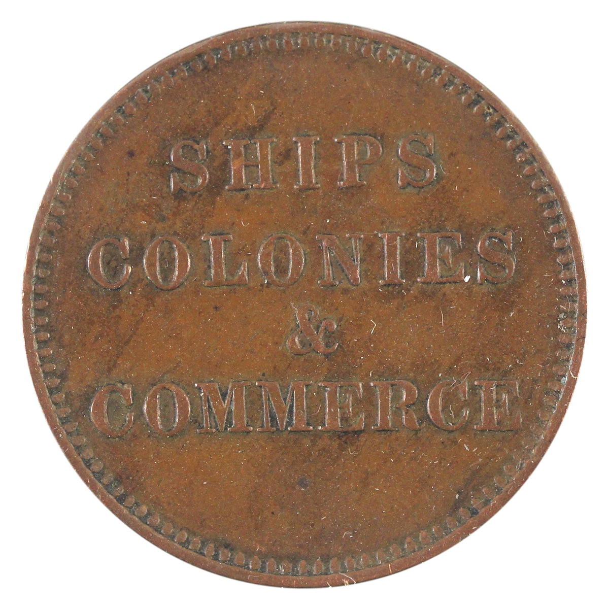 PE-10-29 (1835) PEI Ships, Colonies & Commerce Token Extra Fine (EF40)