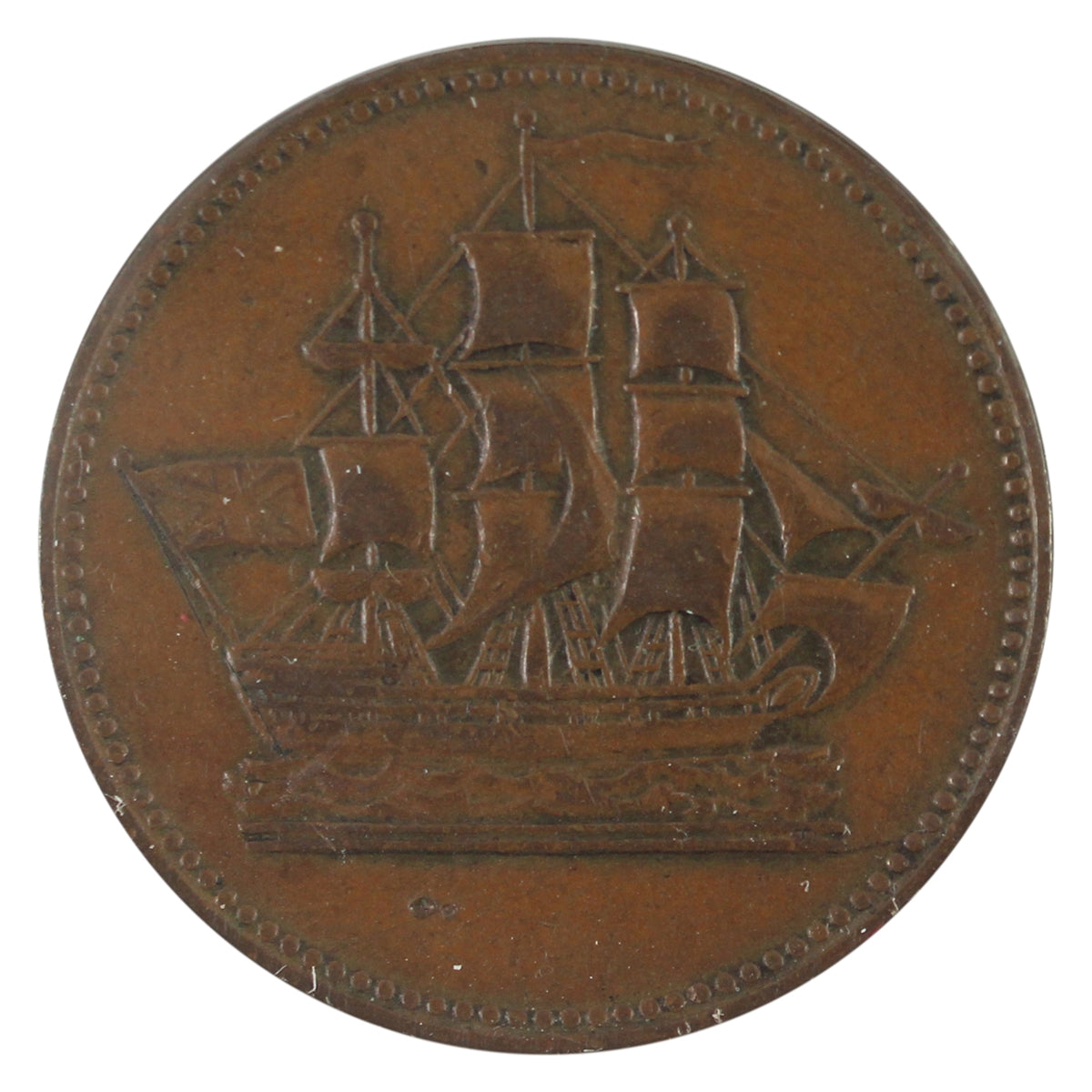 PE-10-30 (1835) PEI Ships, Colonies & Commerce Token, Extra Fine (EF-40)