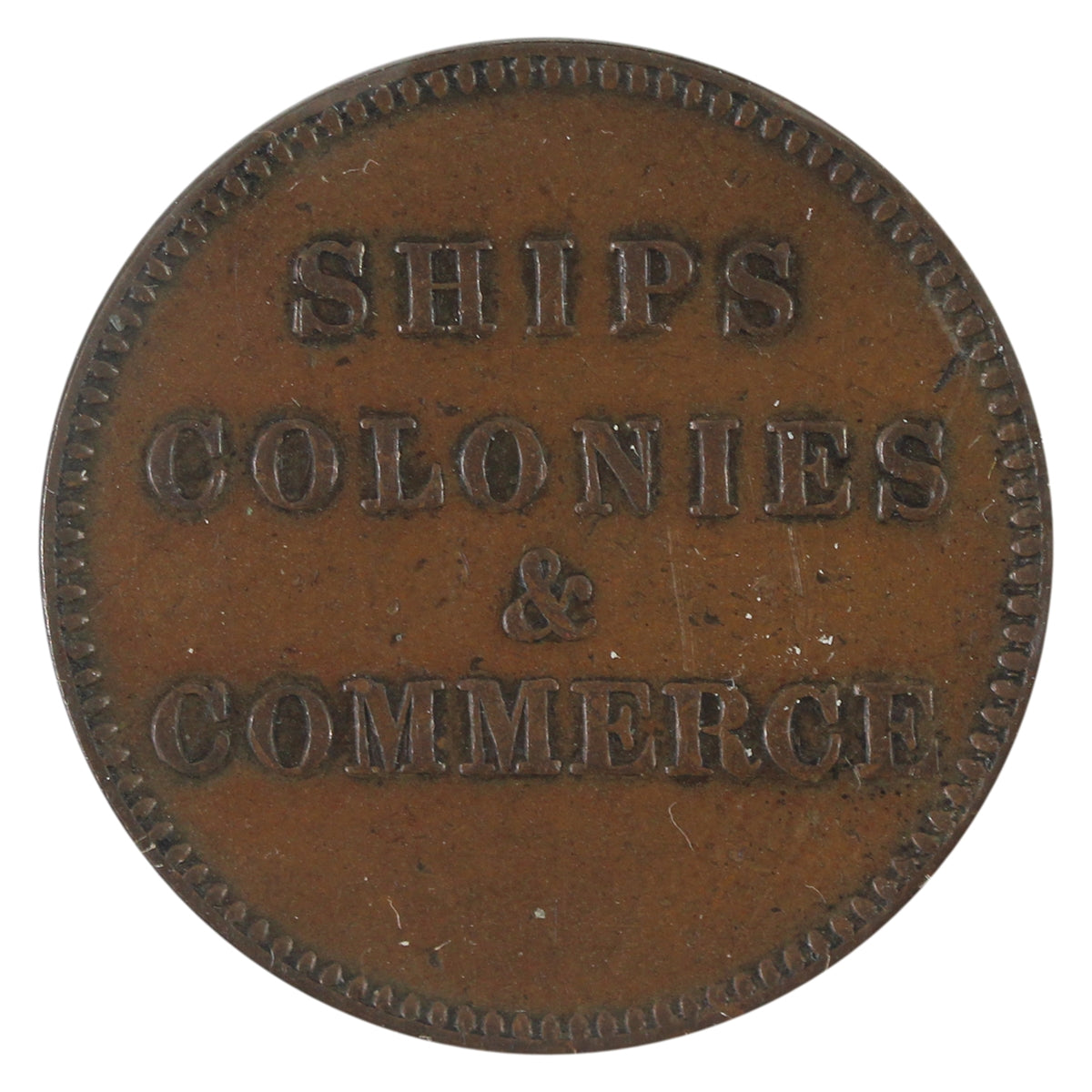 PE-10-30 (1835) PEI Ships, Colonies & Commerce Token, Extra Fine (EF-40)