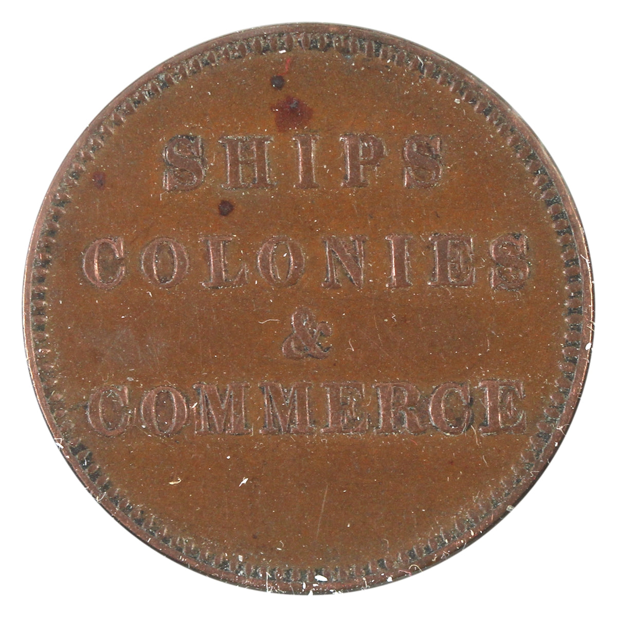 PE-10-31 (1835) PEI Ships, Colonies, & Commerce Token, EF-AU (EF45)