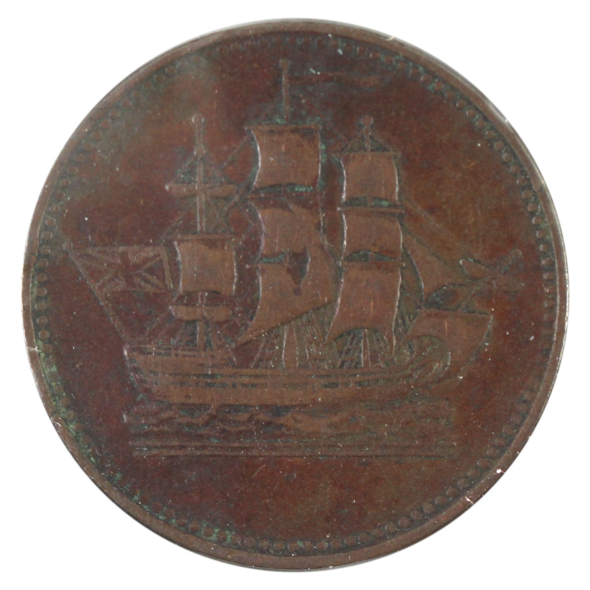 PE-10-31 (1835) PEI Ships, Colonies, & Commerce Token VF-EF (VF30)