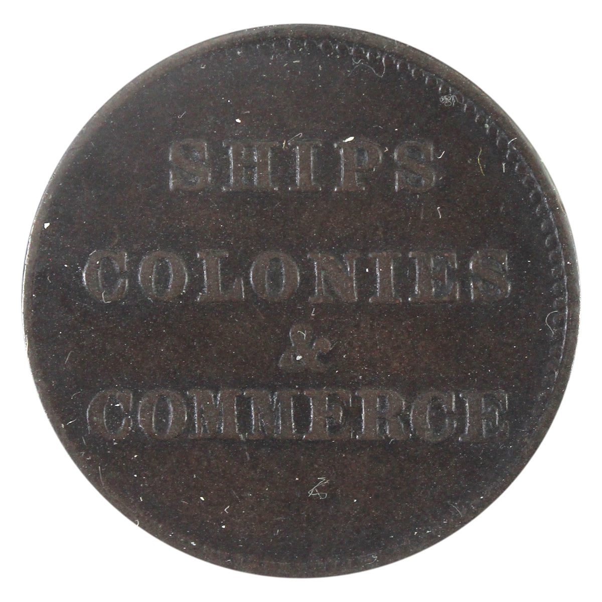 PE-10-38 No Date PEI Ships, Colonies, & Commerce Token, Very Fine (VF20)