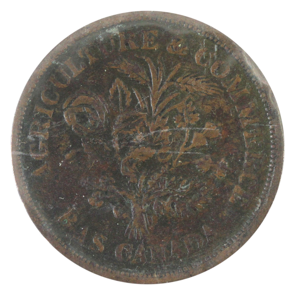 LC-5A 1838 Lower Canada, Banque du Peuple, Montreal, Un Sou Token Very Fine (VF20)