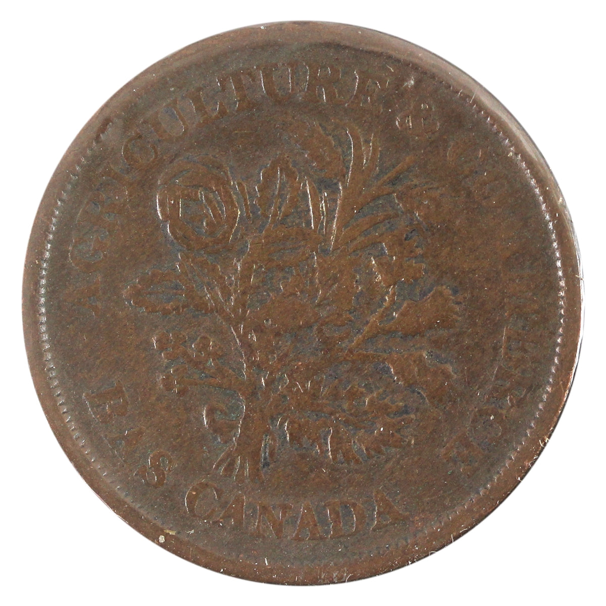 LC-5A 1838 Lower Canada, Banque du Peuple, Montreal, Un Sou Token F-VF (F15)
