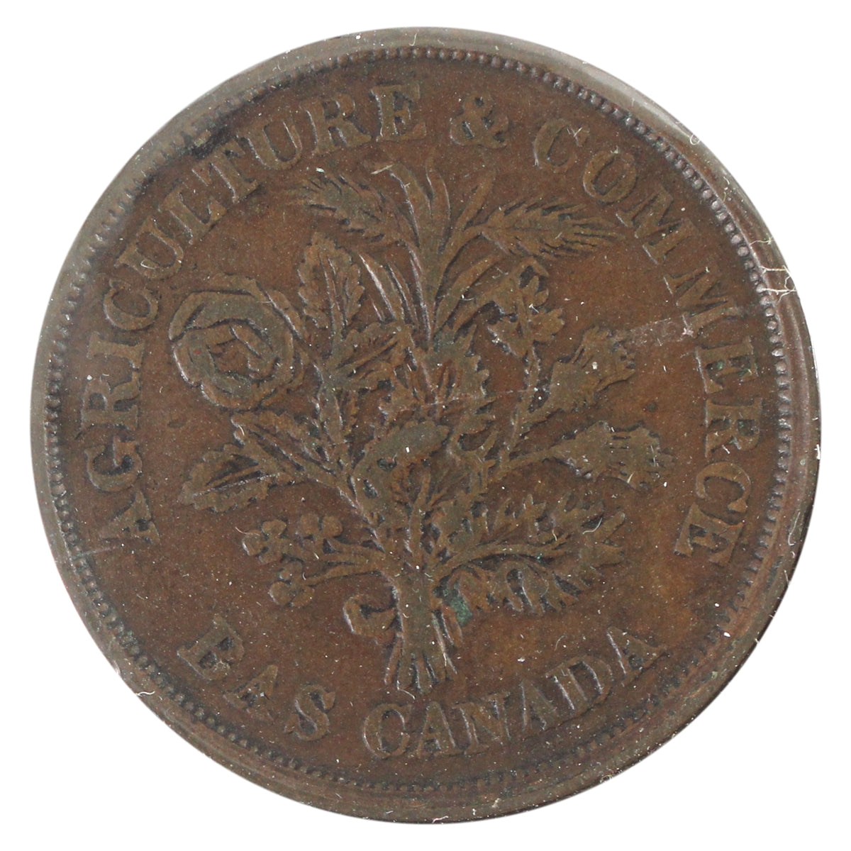 LC-5A5 (1838) Lower Canada, Banque du Peuple, Montreal, Un Sou Token VF-EF (VF30)