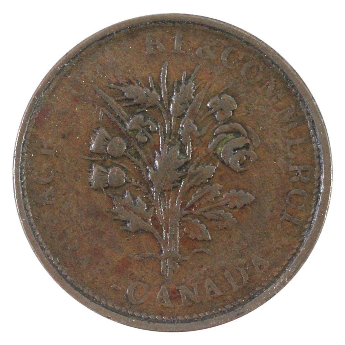LC-33C No Date Lower Canada, Montreal, Un Sou Token VF-EF (VF30) $