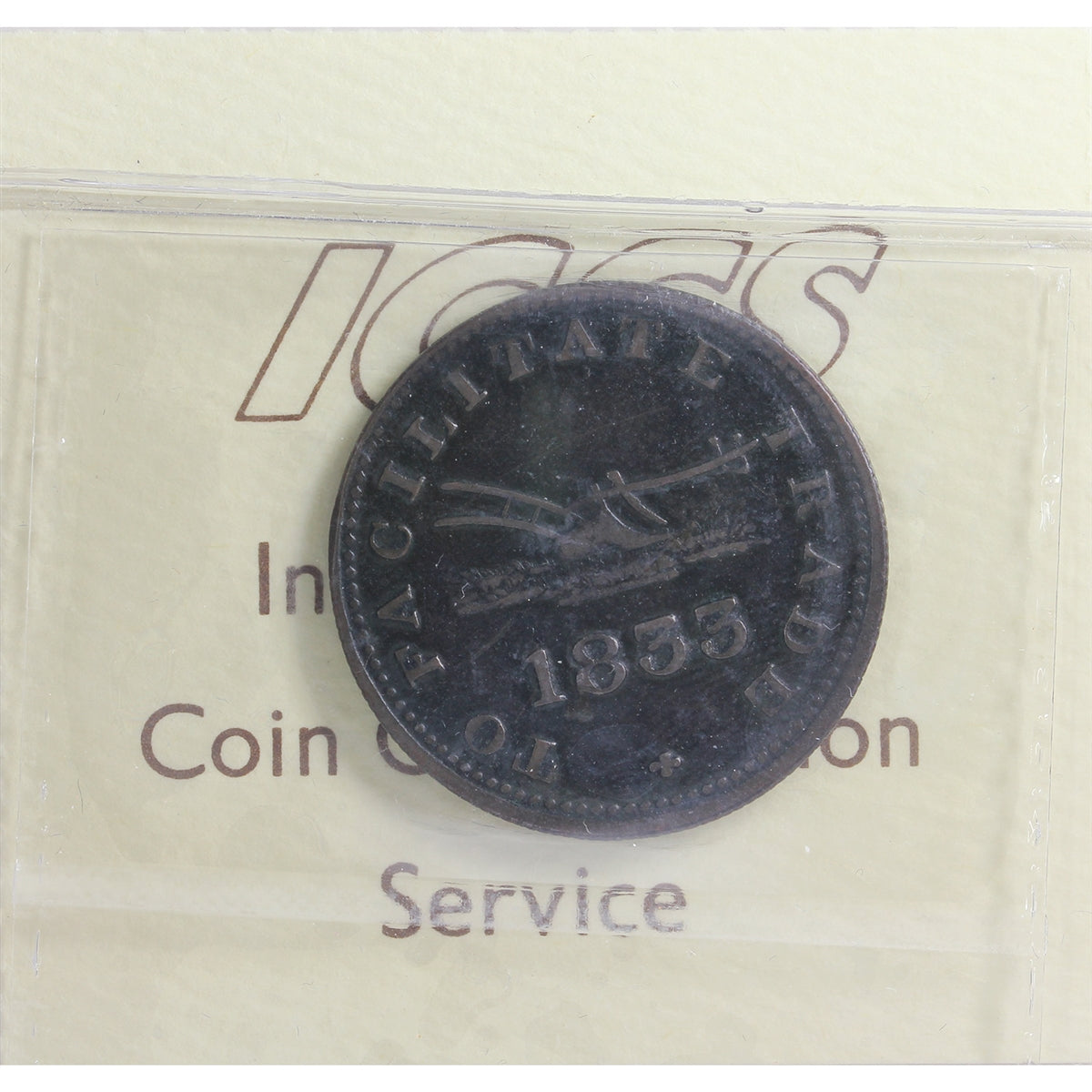 UC-12B2 1833 Upper Canada To Facilitate Trade Half Penny Token ICCS Certified VF20