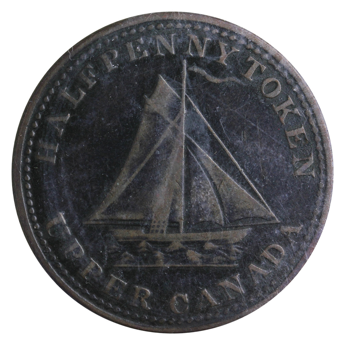 UC-12B2 1833 Upper Canada To Facilitate Trade Half Penny Token ICCS Certified VF20